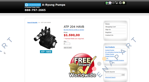 ATP-204HA Bomba de rotor en T con motor de 0,75 kW y especificaciones 204 HAVBF