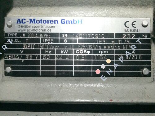 ACM 200 LA-6/PHE  Motor asíncrono trifásico