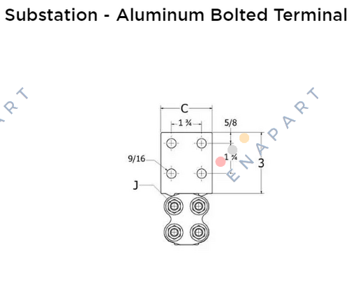 NAR42A-4N Subestación - Terminal atornillado de aluminio