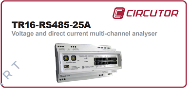 TR16-RS485-25A  Voltaje y un analizador multicanal de corriente continua