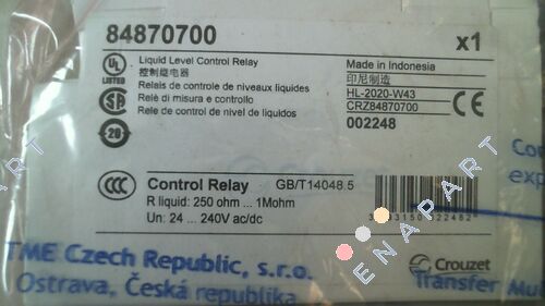 84870700 Relé de monitorización de