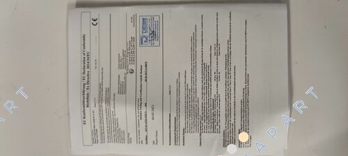 Manufacture Certificate Documento de certificación