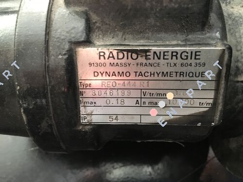 REO444R1B0,06EG Tacogenerador DC montado en brida Radio Energie