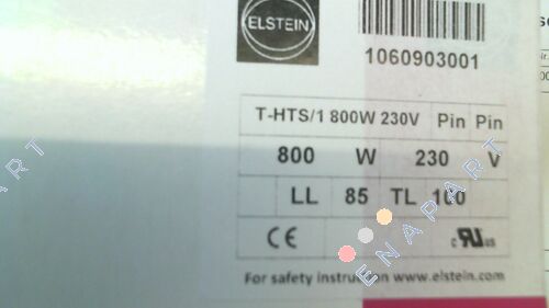 1060903001 / T-HTS/1 800W 230V calentador de panel infrarrojo cerámica