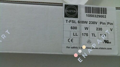 T-FSL 600 W 230 V Calentador de cara larga infrarroja cerámica