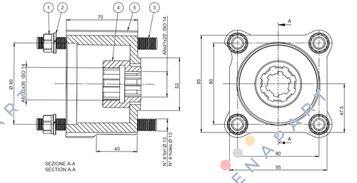 606X01K0000000 adaptador para bombas estándar