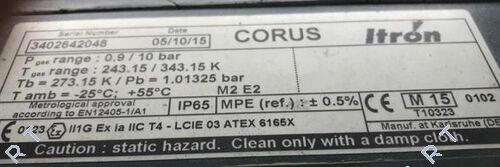 CORUS PTZ, 0.9 – 10 bar Corrector de volumen electrónico para el gas