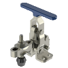 225 LB CAP T-Handle Vertical Toggle Clamp with Flanged Base & Adjustable U-Bar