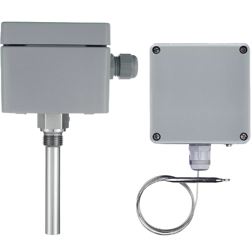 Surface-mounted single thermostat or surface-mounted double thermostat