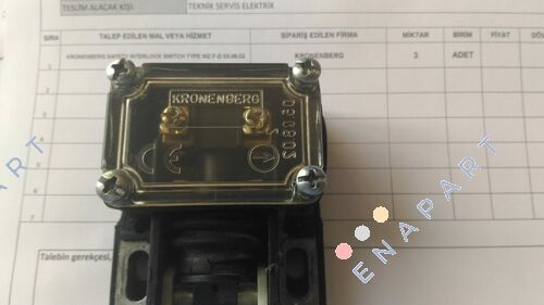 P/N: 10508012, Type: WZF-D Interruptor de seguridad
