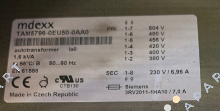 TAM5796-0EU50-0AA0 autotransformador