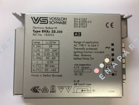 EHXc 35.325 (34.188537.02..)  Balasto electrónico
