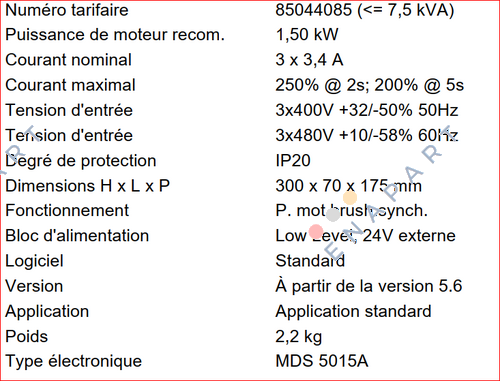 MDS5015A servoconvertidor