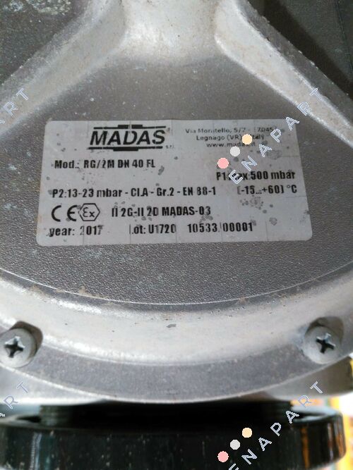 RG/2M, DN 40 reguladores de presión de gas