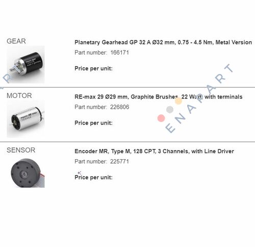530643 Combinación de engranaje, motor y sensor