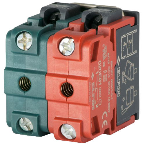 Lampholder BA9S, 1 N.O.+1 N.C.