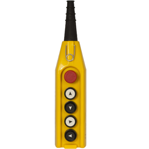 Pendant push-button stations, 4 operators + emergency