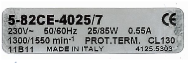 5-82CE-4025/7 del motor