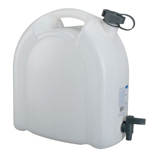 Water cans, polyethylene, stackable, foodstuff-compatible