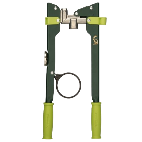 Two-hand grease gun 6 µm with meter and accessories and magnet