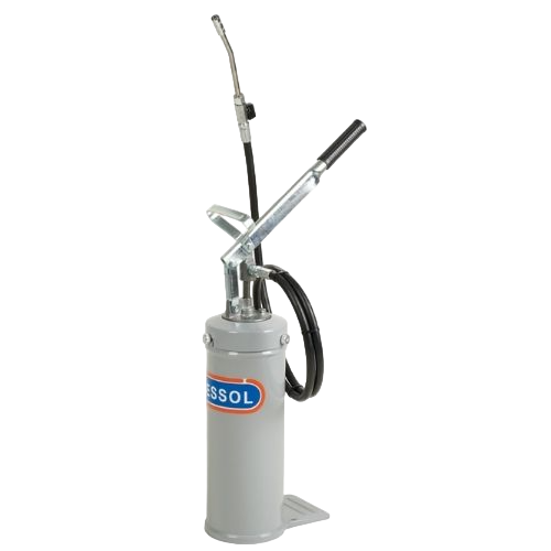 Manually operated grease dispensing units