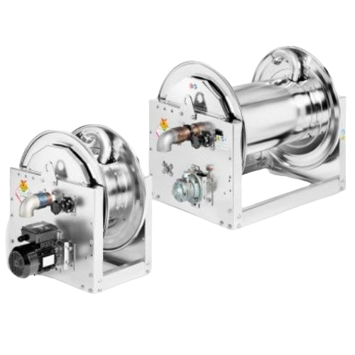 Trolley mounted hose reel