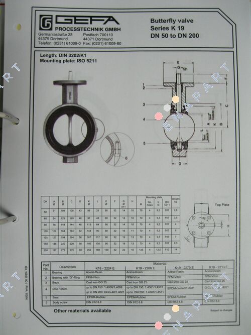 K19E3E065 anillo de asiento