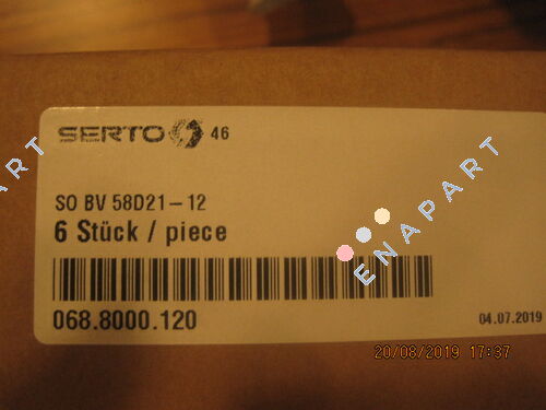 P/N: 068.8000.120, Type: SO BV 58D21-12 Válvula de bola