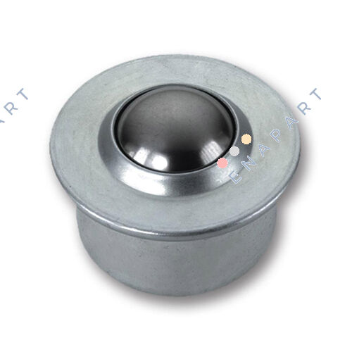 P/N: 0017480 Type: KR-B-15 Rodillo de bolas con carcasa de acero, bola de acero Ø 15,8 mm