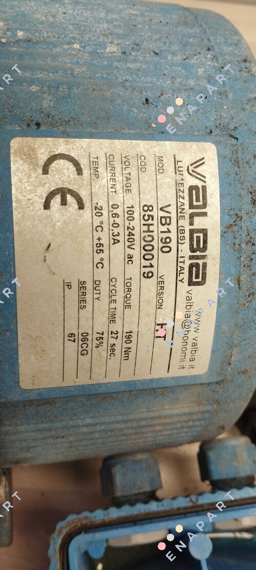VB190 HT actuador eléctrico 100-240V AC 190 Nm 27sec.