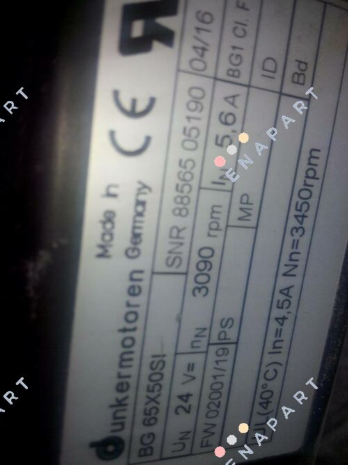 BG 65x50 SI accionamiento del motor